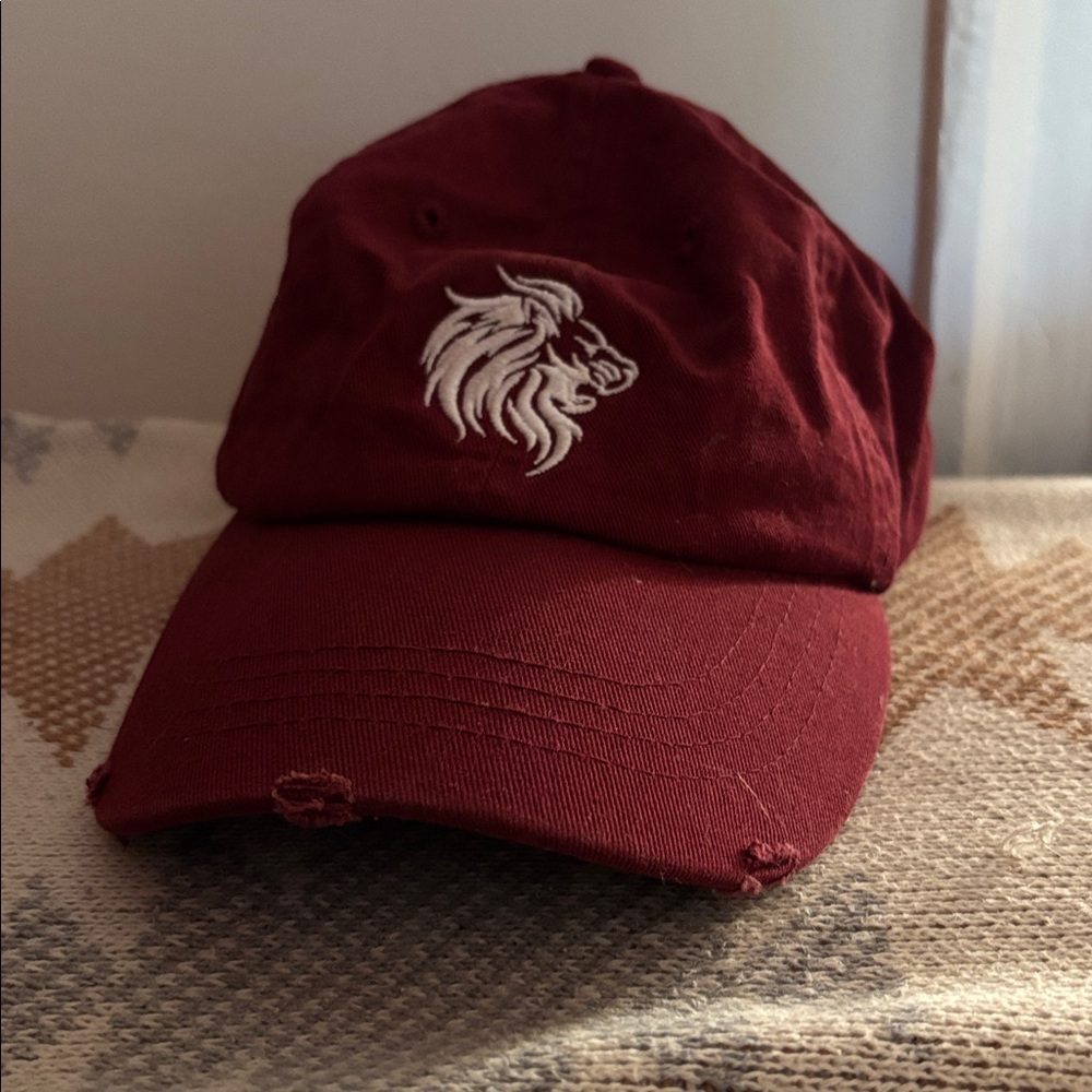 Barbella Box Lion String Distressed Baseball Cap